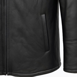 Dakota herre rulamsjakke - Sort rulam blød og varm vinterjakke fra Freja skind