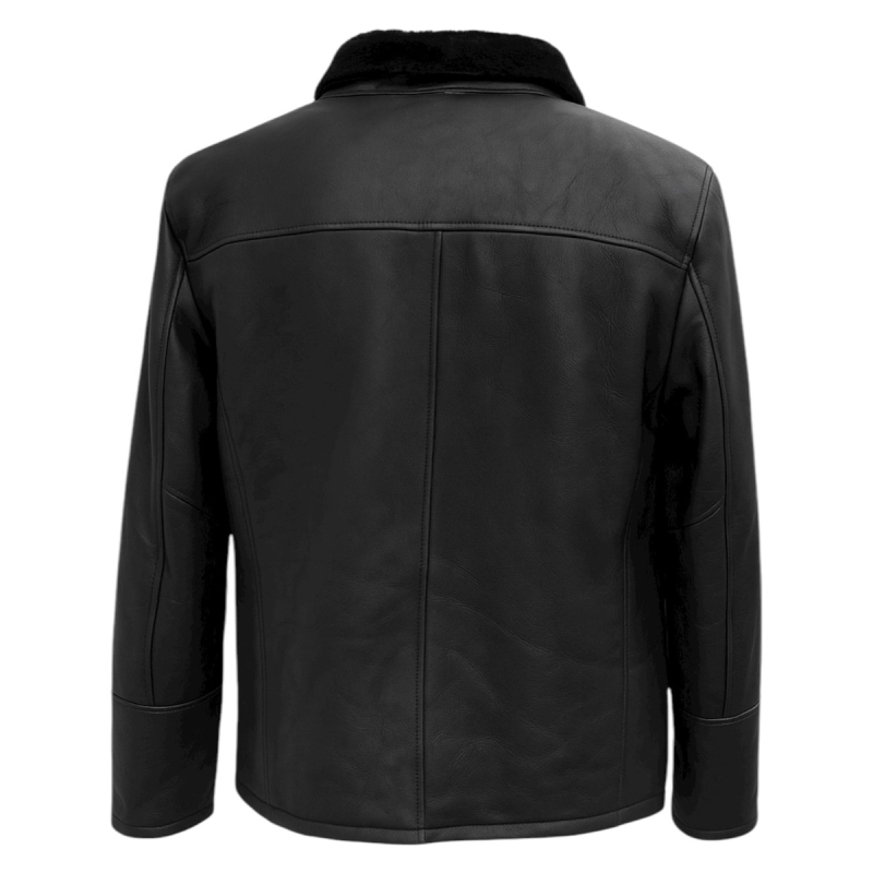 Dakota herre rulamsjakke - Sort rulam blød og varm vinterjakke fra Freja skind