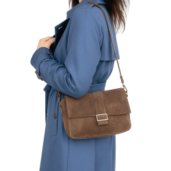 Pilar crossbody i ruskind - skulder og crossbody rem - Treats - 282333