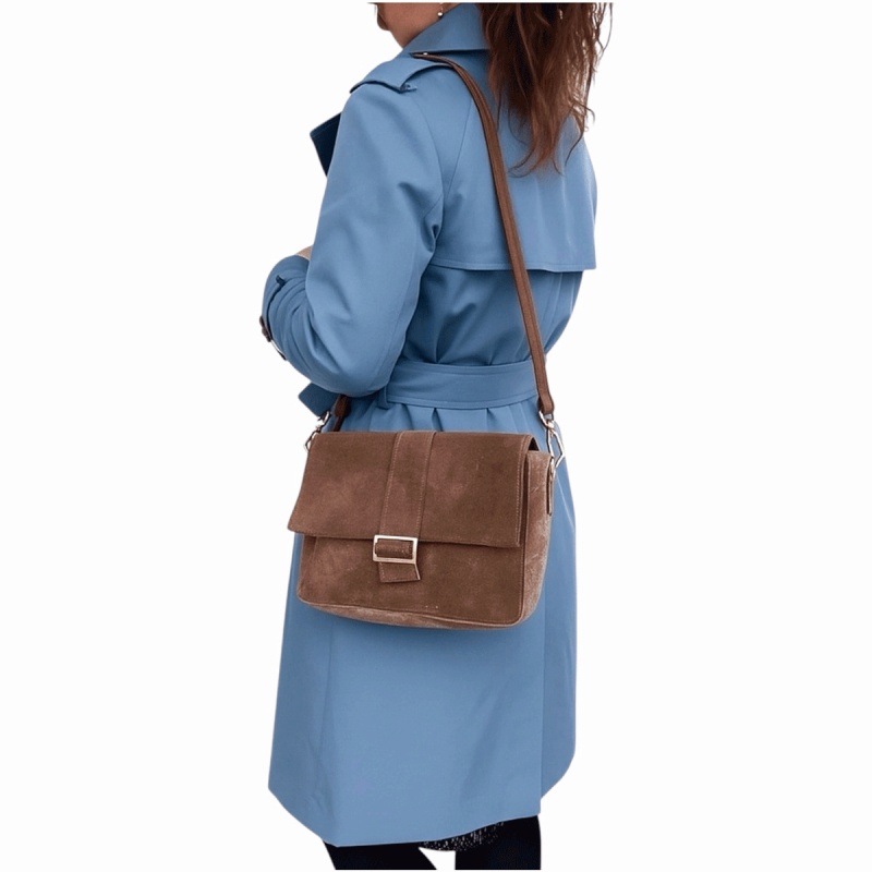 Pilar crossbody i ruskind - skulder og crossbody rem - Treats - 282333