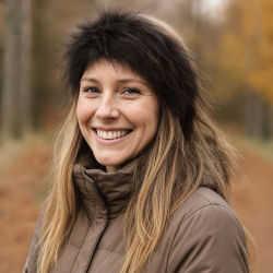 Mørk brun Tinna pandebånd i vaskebjørn og uld - Natures collection