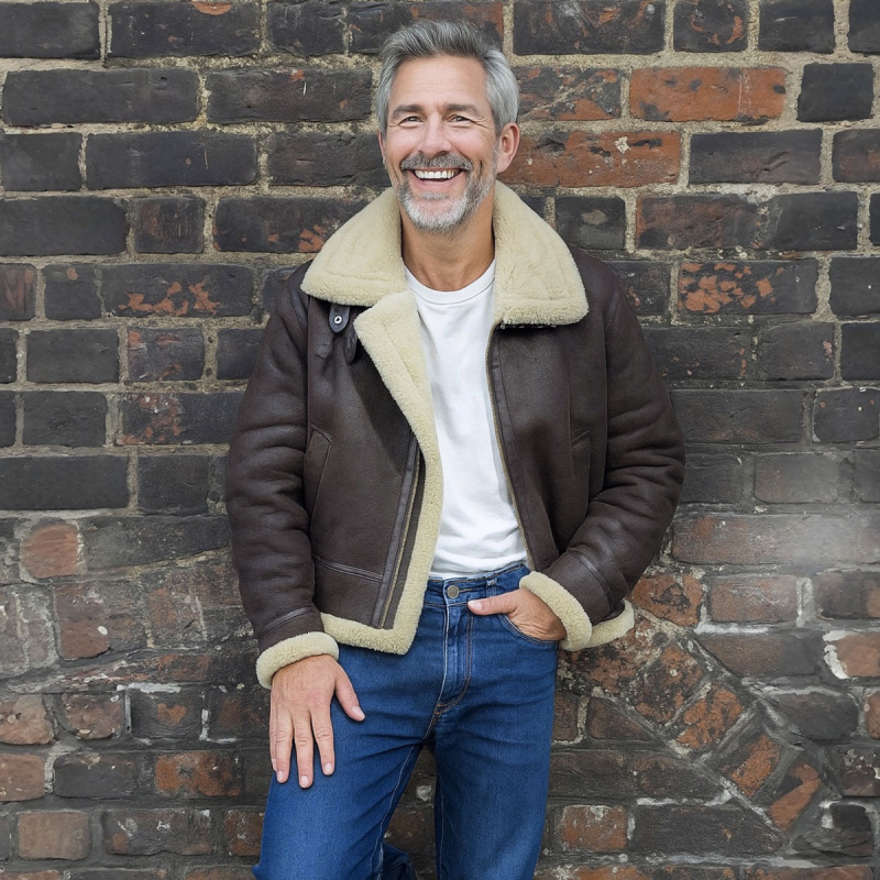 Joost herre rulamsjakke  - Kort model - pilot stil