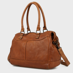 Joliet crossbody taske - cognac læder - Montana - Freja skind