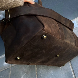 Brun weekendtaske læder - Sydney fra Freja skind