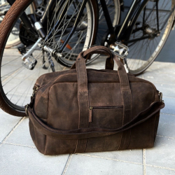 Brun weekendtaske læder - Sydney fra Freja skind