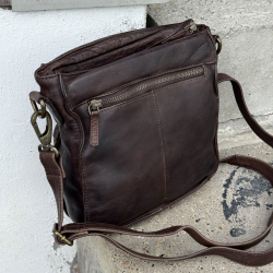 Brun alpha taske - Freja skind