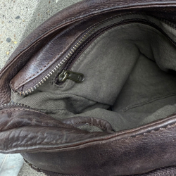 Brun alpha taske - Freja skind