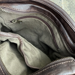 Brun alpha taske - Freja skind