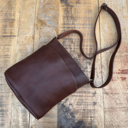 Laura skindtaske i cognac lammeskind - Freja skind