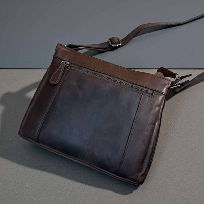 Else skuldertaske i brun skind - Leather design - Freja skind