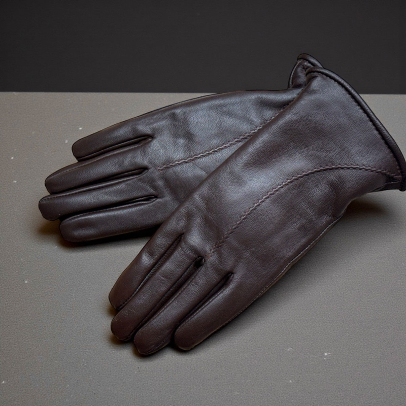 brun dame rulamshandske - Freja skind