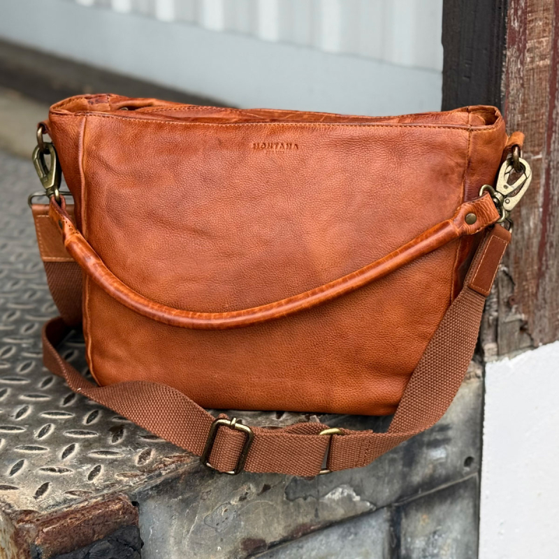 cognac Gerty skuldertaske - Montana 272304