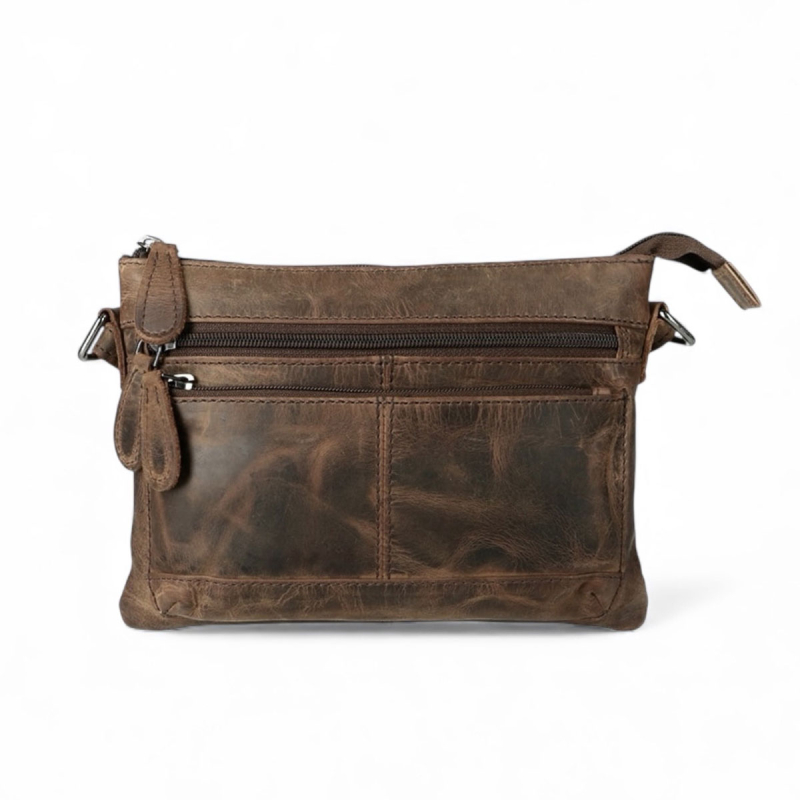 Elvira crossbody taske i bøffellæder - Leather design  - Freja skind