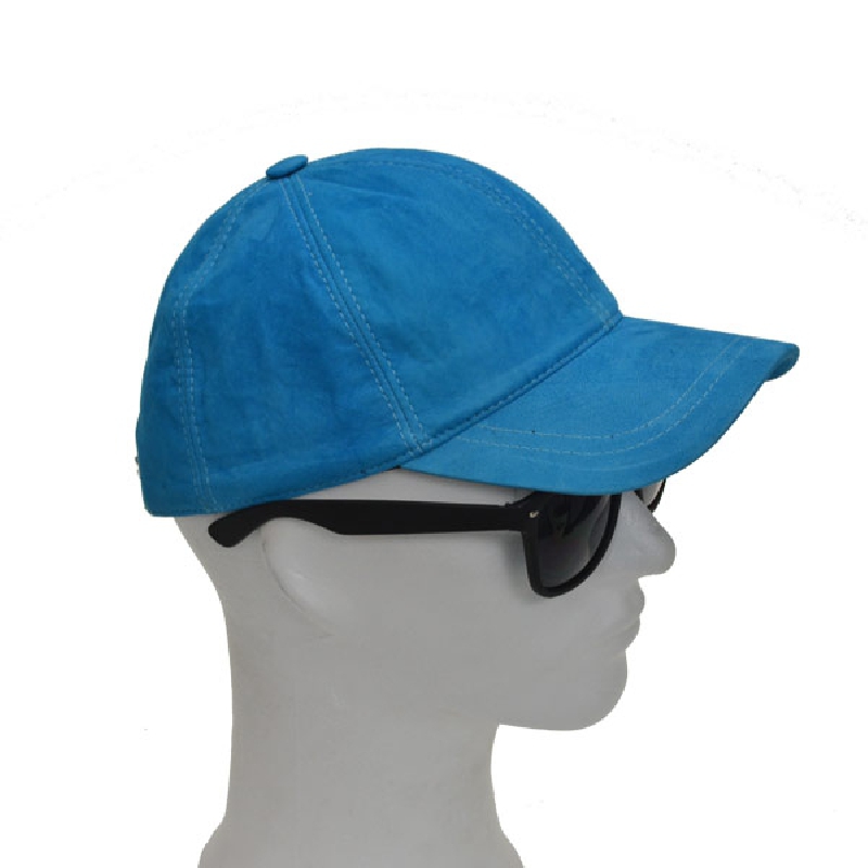 Herre ruskinds cap i turkis ruskind - Freja skind