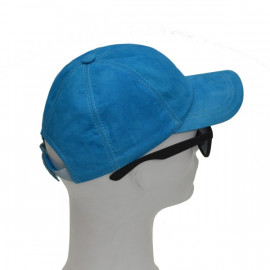 Herre ruskinds cap i turkis ruskind - Freja skind