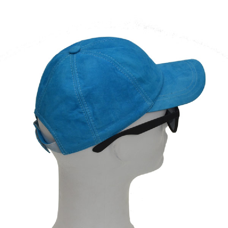 Herre ruskinds cap i turkis ruskind - Freja skind