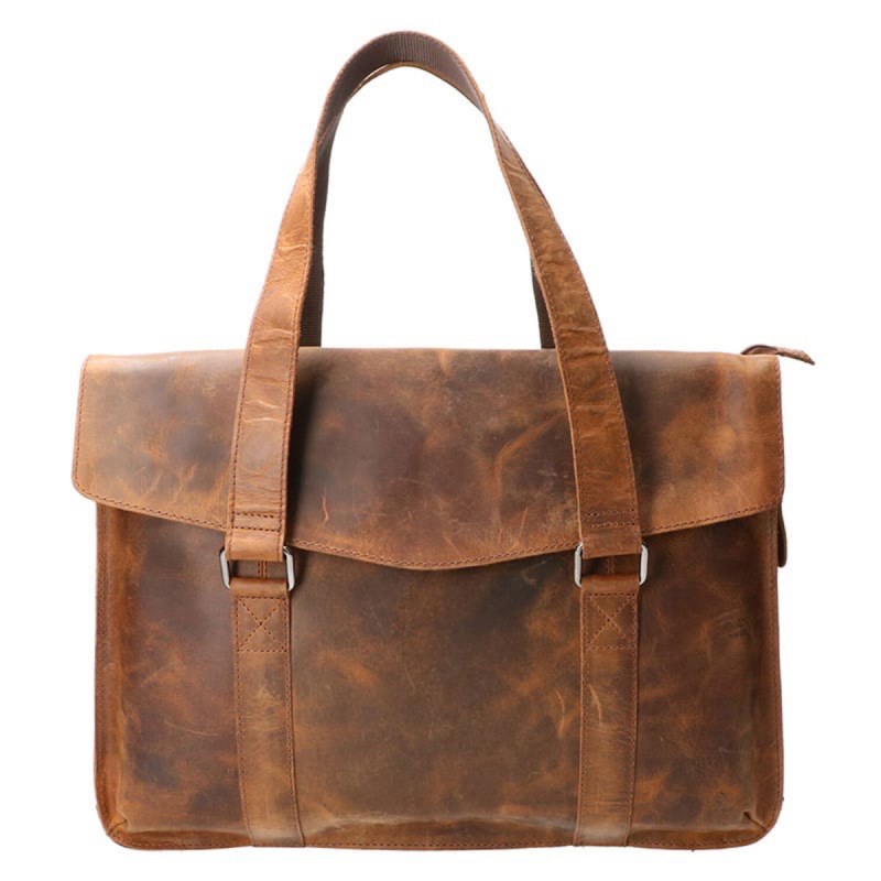 Denise arbetsväska för pc mm - Hunter brun buffel - Leather design