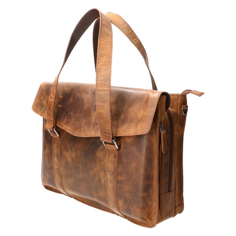 Denise arbetsväska för pc mm - Hunter brun buffel - Leather design