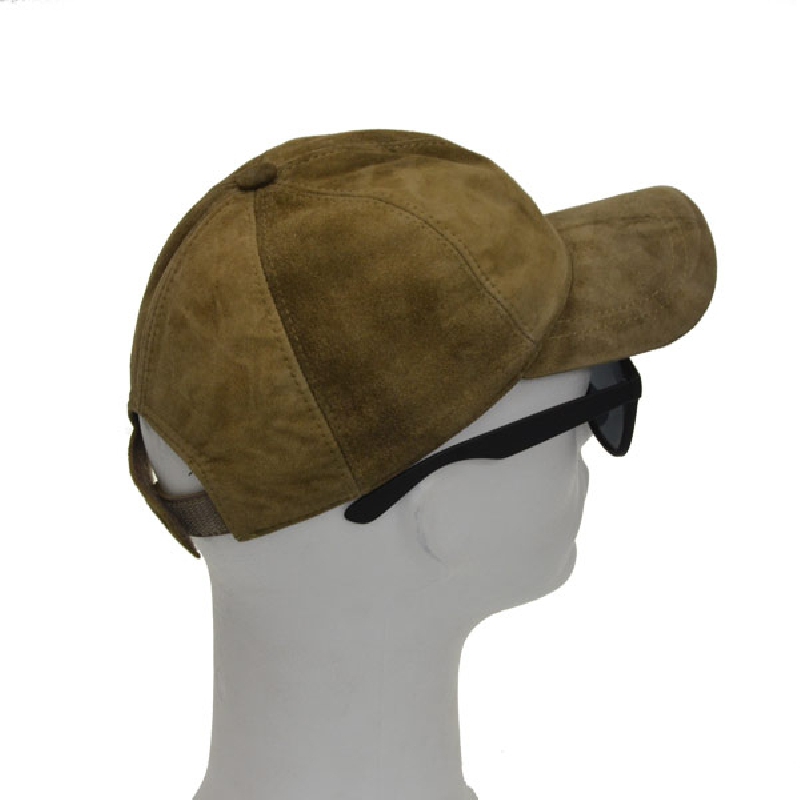 Grøn ruskinds cap - Freja skind