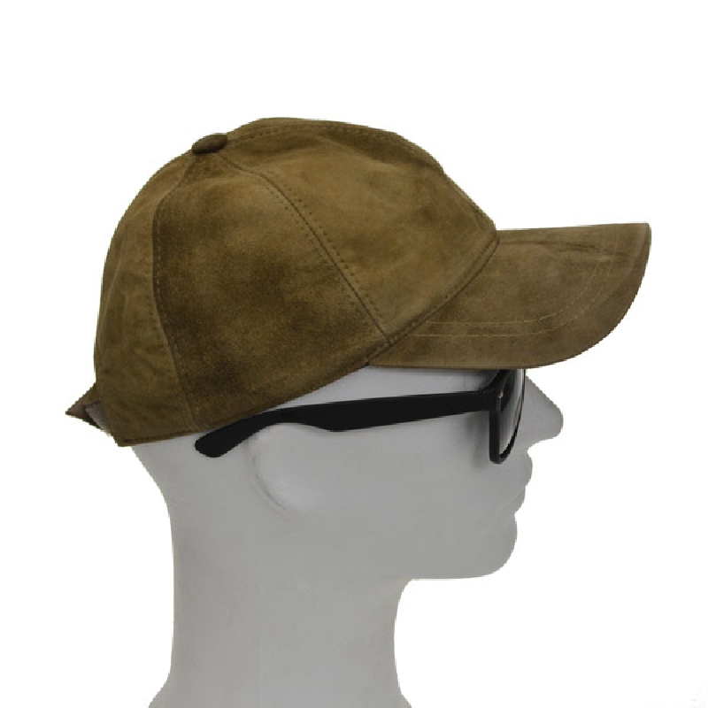 Grøn ruskinds cap - Freja skind