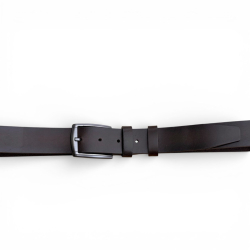 Lyon læderbælte i mørk brun kernelæder - unisex - Freja skind