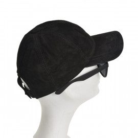 Sort ruskinds cap - Freja skind