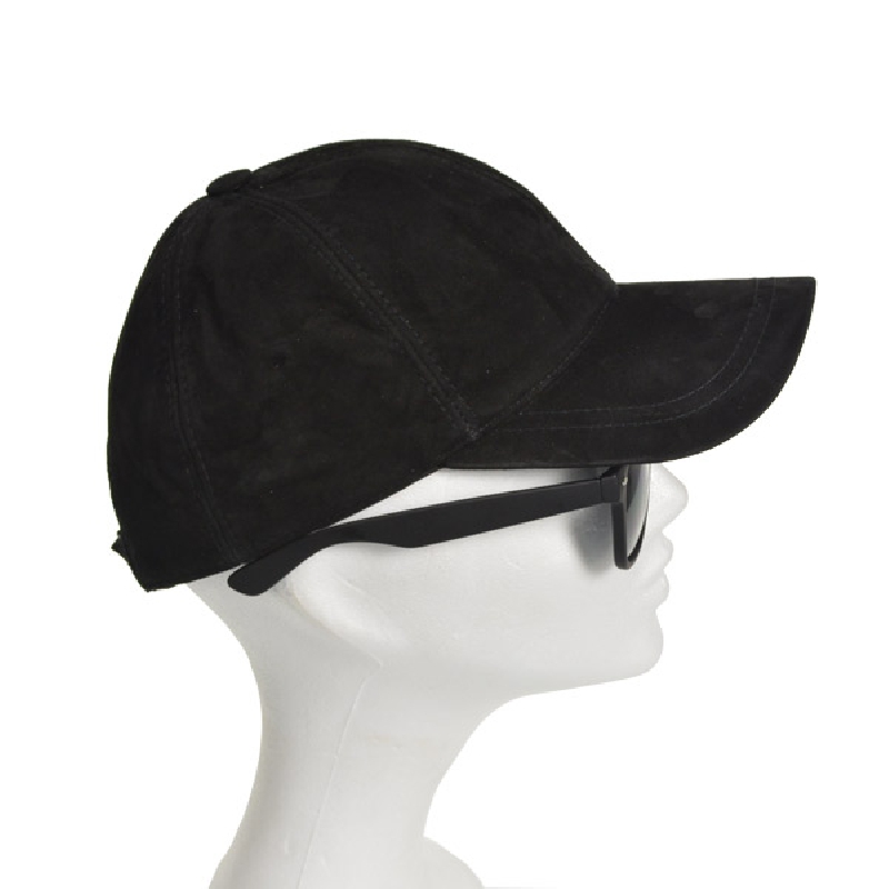 Sort ruskinds cap - Freja skind