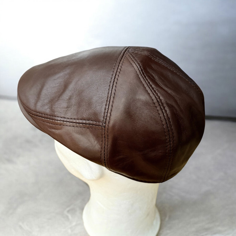 Varm brun Henry sixpence i blød lammeskind - Freja skind