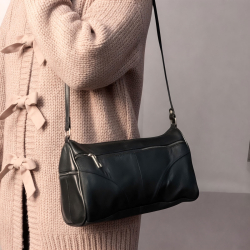 Sort Lene taske - Best of the rest - blød lammeskind - Freja skind