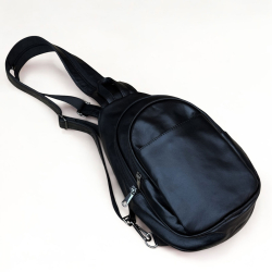 Alice rygsæk - sleekbag - crossbody - Blød sort skind - Freja skind