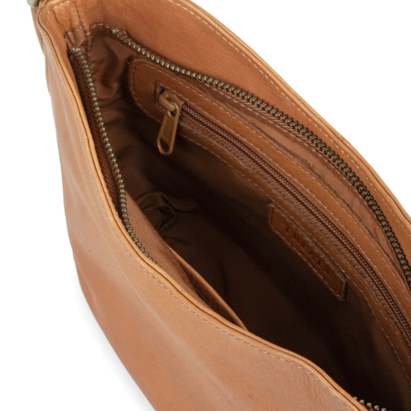 Cognac Lida crossbody taske i kalveskind - Treats - Freja skind