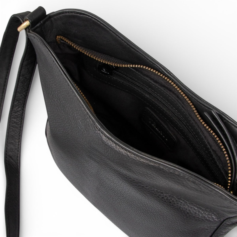 Sort Lida crossbody taske fra Treats  - Freja skind