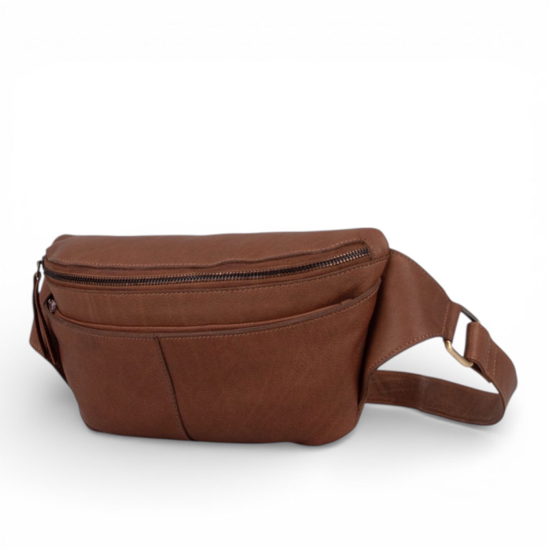 Agnes bumbag i blød brun kalveskind - Treats 280912