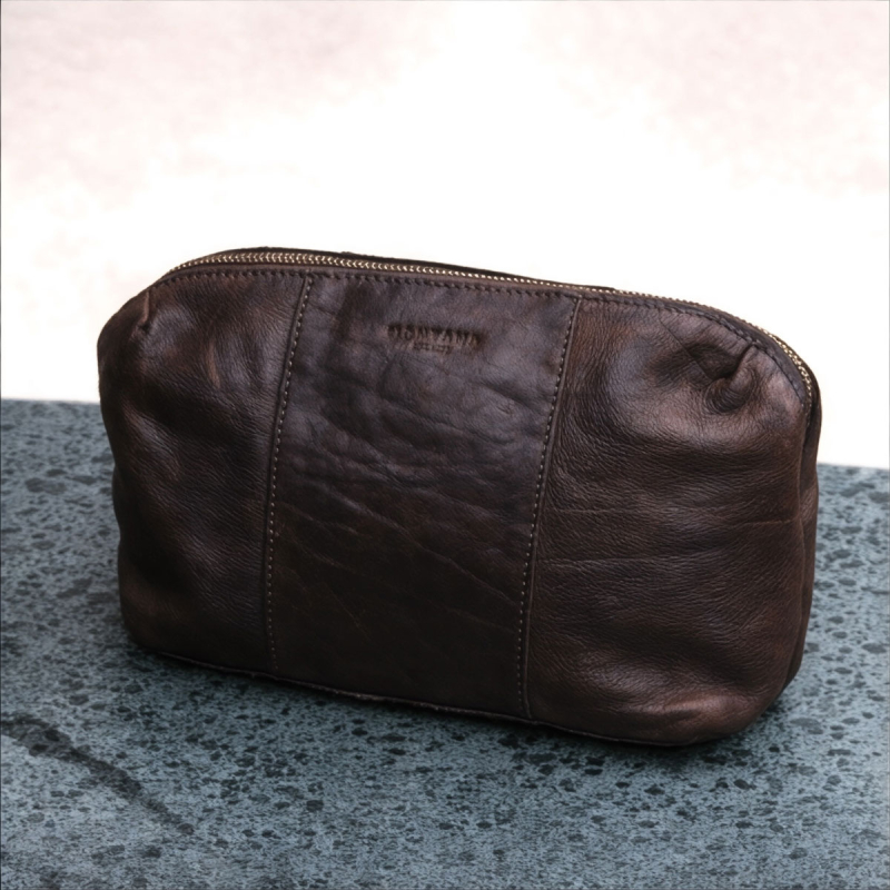 Cora toilettaske i brun skind - 272210