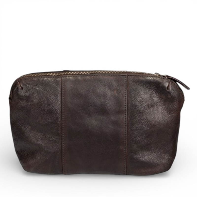 Cora toilettaske i brun skind - 272210