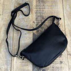 Sort Gwen crossbody taske i blød bøffelskind - Treats 282451