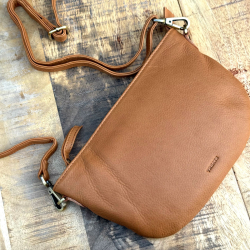 Cognac Gwen crossbody taske - blød skind - Treats  - Freja skind