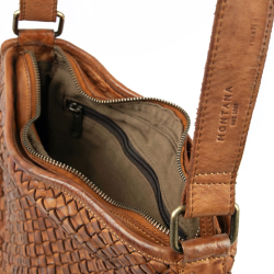 carney flettaske crossbody - cognac bøffellæder - Danske Montana - 272506 - Freja skind
