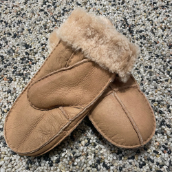 Hanne dameluffe i blød rulam - Freja skind