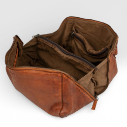 Stor toilettaske - Dillon fra Montana - blød bøffellæder - 272421