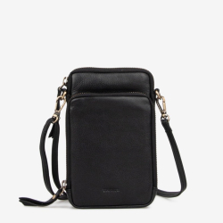 Gaia mobiltaske i blød sort kalveskind - Treats - 282450