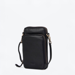 Gaia mobiltaske i blød sort kalveskind - Treats - 282450