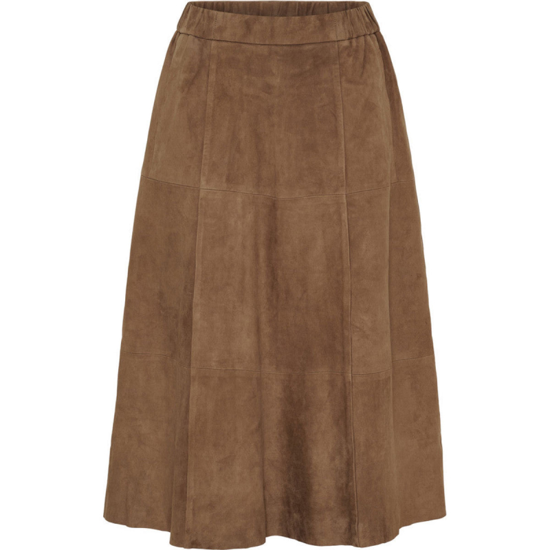 nederdel i Ruskind - Nude brown  - Flora fra BTF-CPH 100287