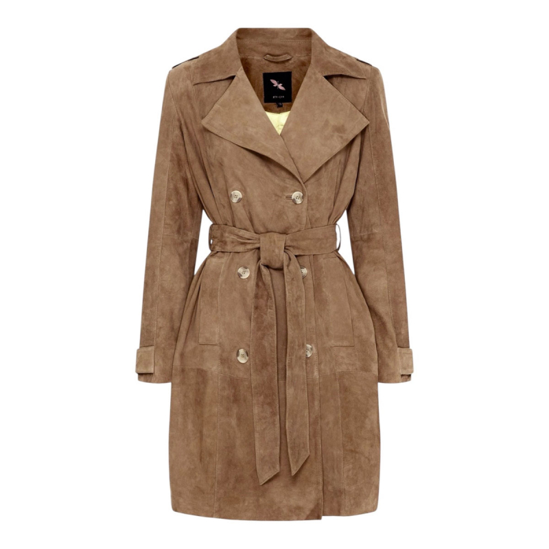 Yvette trenchcoat Brun mocka - Elegant stil - Dam - BTF-CPH