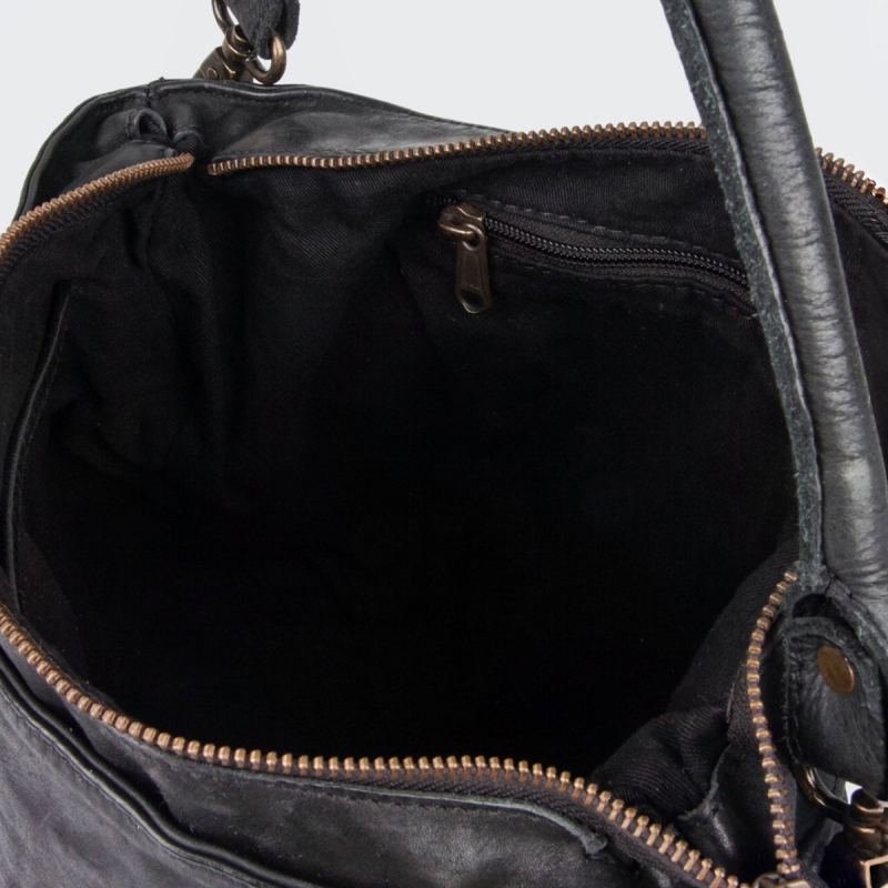 Kinsey Crossbody-väska - Svart buffelskinn - Montana