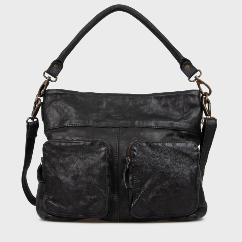 Kinsey Crossbody-väska - Svart buffelskinn - Montana