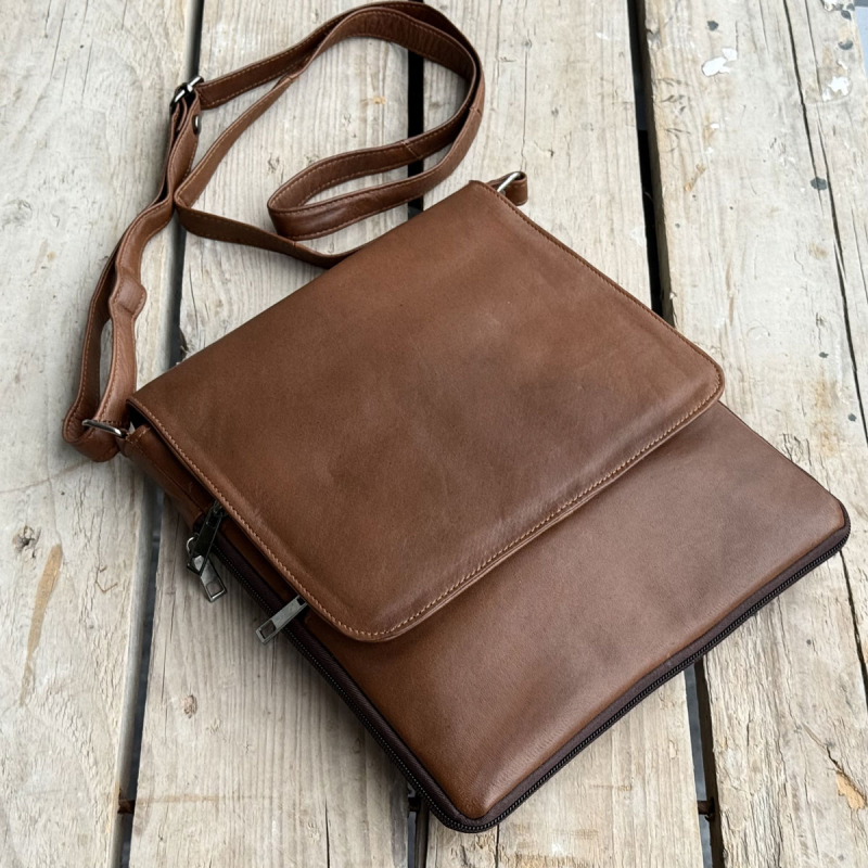 Brun Katja skindtaske - Freja skind