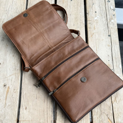 Brun Katja skindtaske - Freja skind