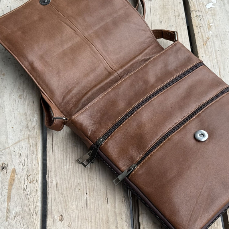 Brun Katja skindtaske - Freja skind