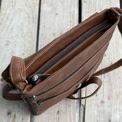 Brun Katja skindtaske - Freja skind